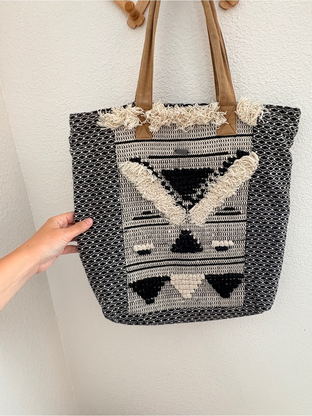 Roxy Boho Textured Tote Bag